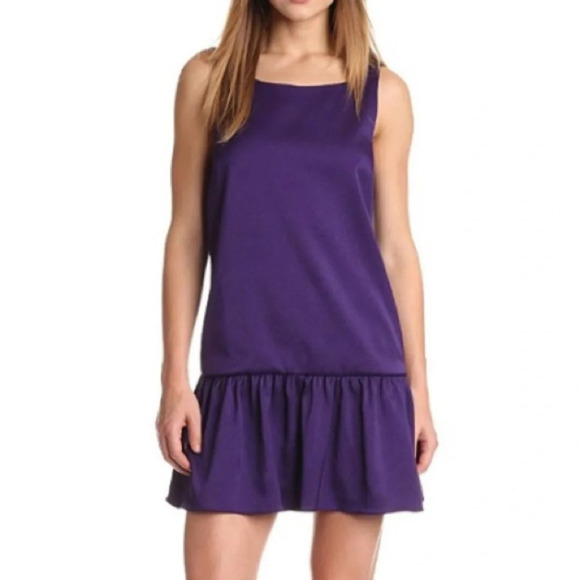 BCBGeneration Amethyst Drop Waist Mini Dress with Low Back - Picture 1 of 10